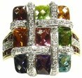 bellari multi gemstoen diamond ring 6885